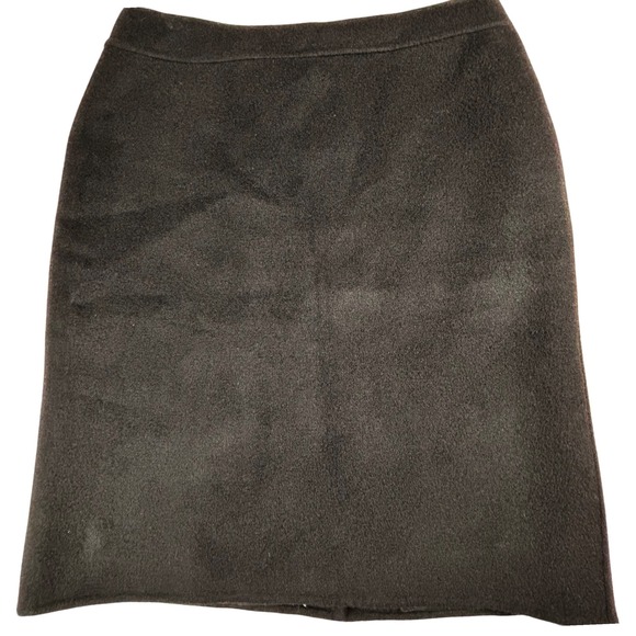 Talbots Petites Felted Wool Pencil Skirt Black Womens Sz 8P EUC - Picture 1 of 5